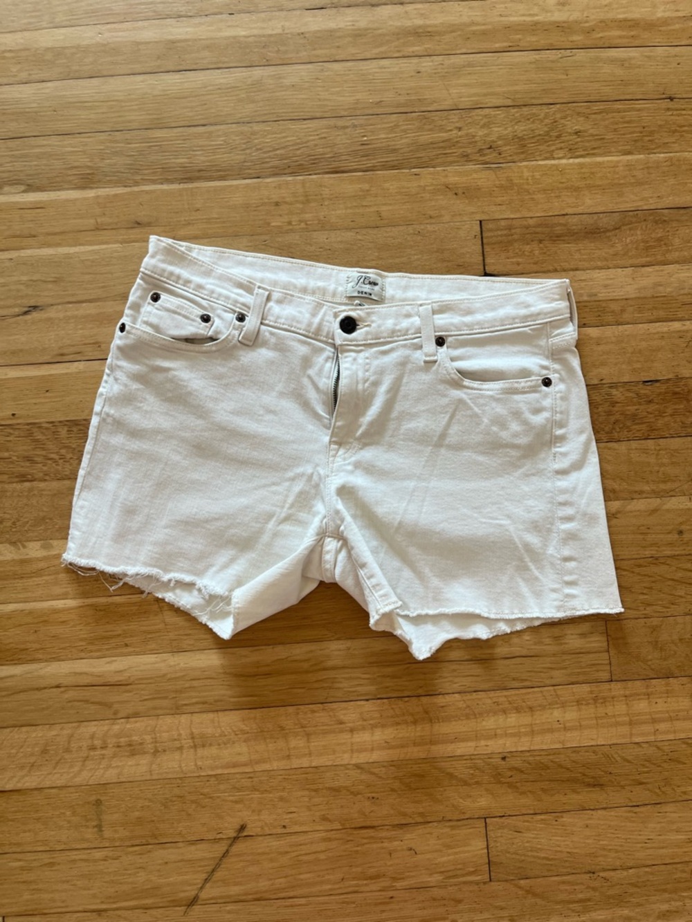 JCrew White Denim Cutoff Shorts